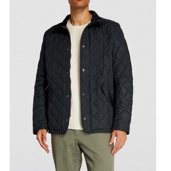 BARBOUR Men Chelsea Sportsquilt Black Jacket M Country Field 
Hunting Fall Light - Picture 1 of 14